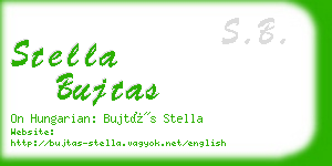 stella bujtas business card